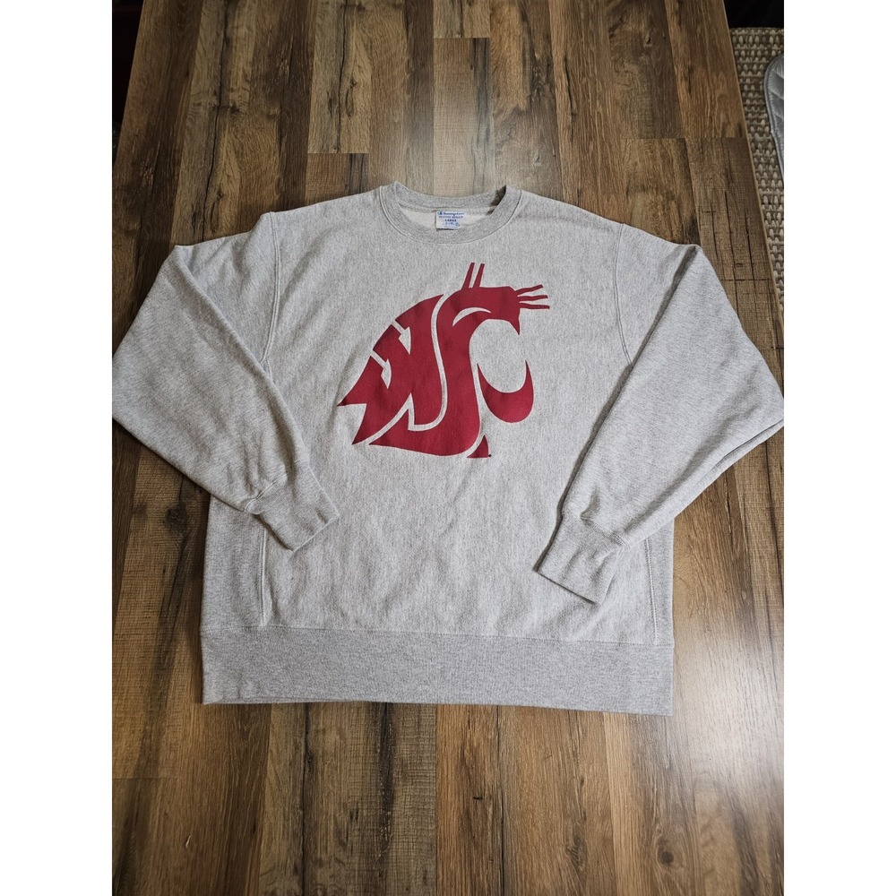 Washington State University Champion Reverse Weave Crewneck Sweatshirt Size L